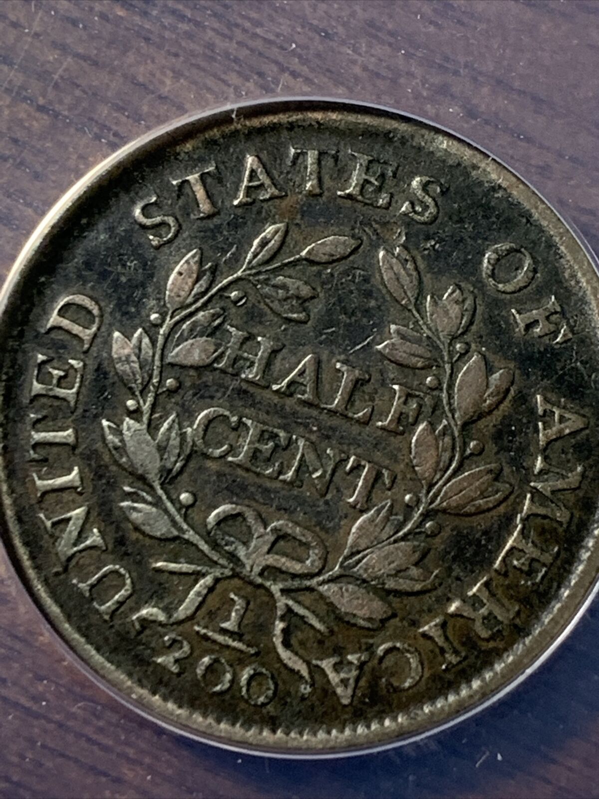 1804 Crosslet 4 With Stems Draped Bust Half Cent