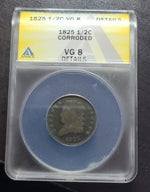 Coin in a protective case with ANACS grading label