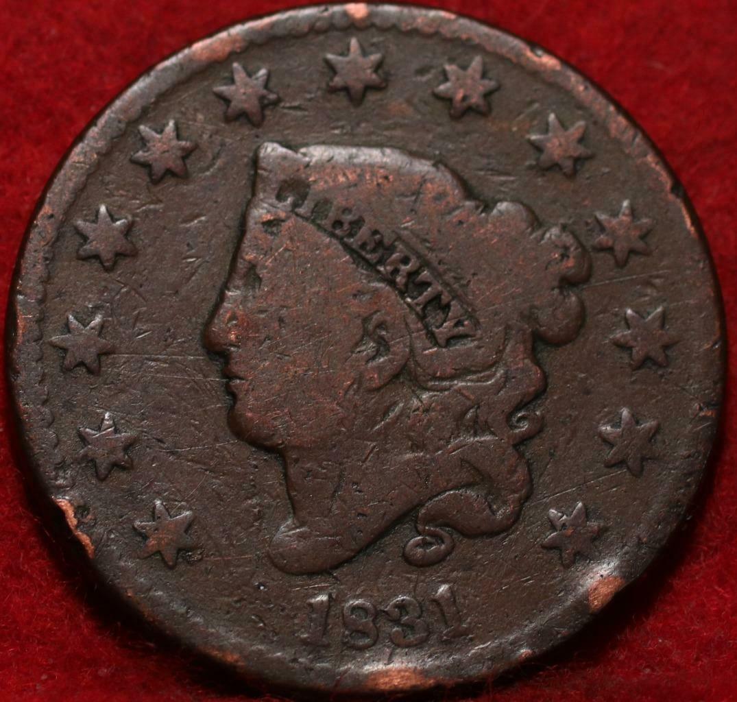 1831 Large Letters Coronet Matron Head