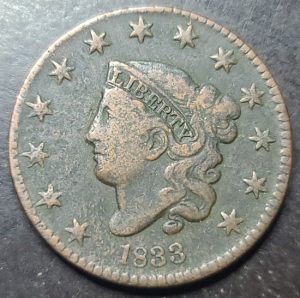 1833 Coronet Matron Head
