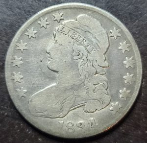 1834 Large Date Large Letters Capped Bust Half Dollar