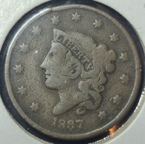 1837 Head of 1838 Coronet Matron Head
