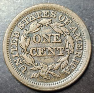 One cent coin from the United States with engraved text and design.