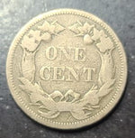 Vintage one cent coin on a dark background