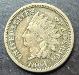 1864 Copper Nickel Indian