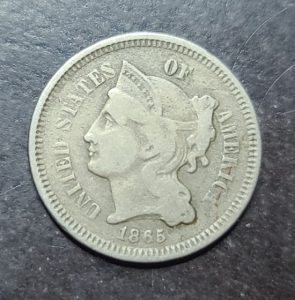 1865 3 Cent Nickel