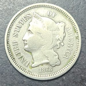 1868 3 Cent Nickel