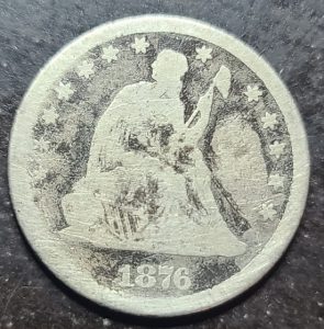 1876 Seated Liberty Quarter