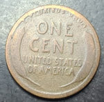 Vintage U.S. penny on a dark background