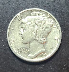 1941 Mercury Dime