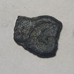 Biblical coin with a unique pattern on a gray background